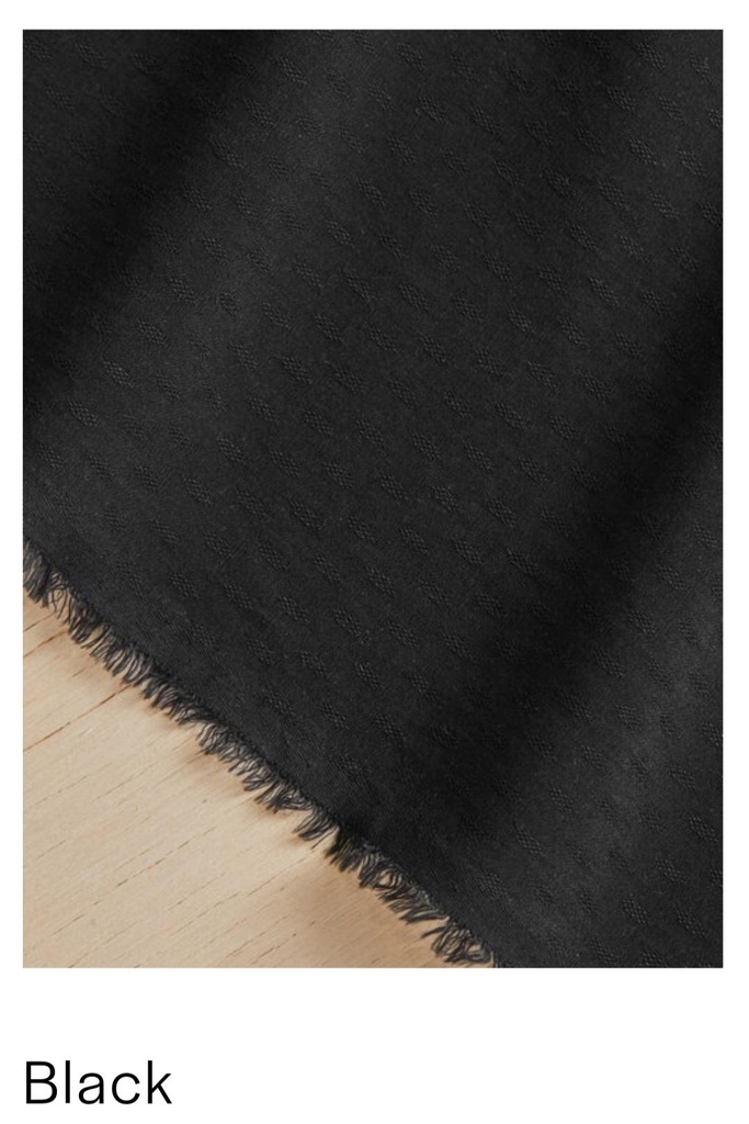 Haut décolleté à noeud en Tencel - Noir